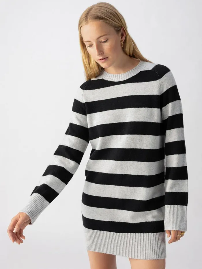 Women So Soft Sweater Dress Heather Grey Black Stripe Sanctuary Clothing Dresses and Jumpsuits Women So Soft Sweater Dress Heather Grey Black Stripe Sanctuary Clothing Dresses and Jumpsuits