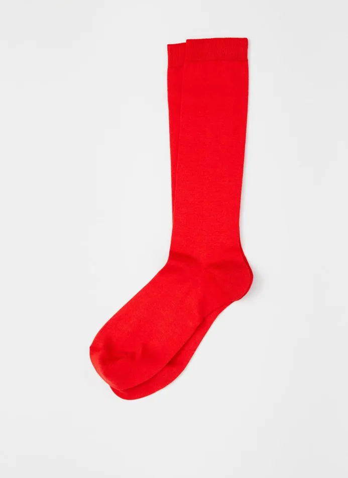 Women Socks Tibi Classic Socks Red