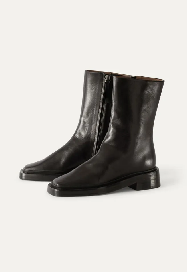 Women Squaretoe Boots Black Poetry Fashion Footwear