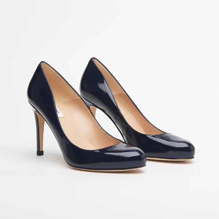 Women Stila Navy Patent Courts Navy Blue LKBennett Court Shoes Women Stila Navy Patent Courts Navy Blue LKBennett Court Shoes
