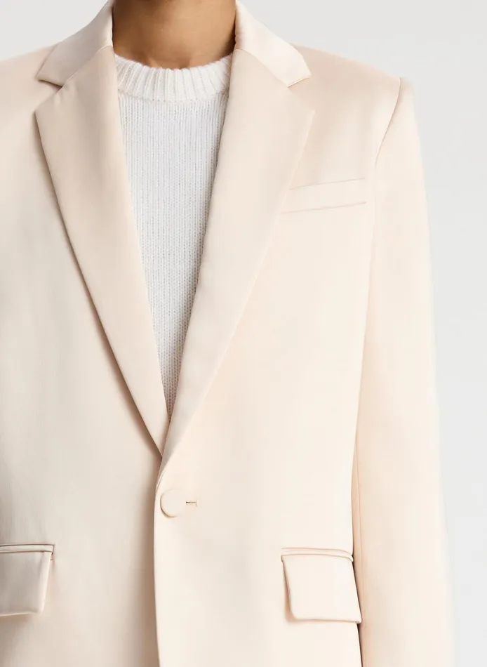 Women Suits ALC Axel Satin Jacket Light Buff