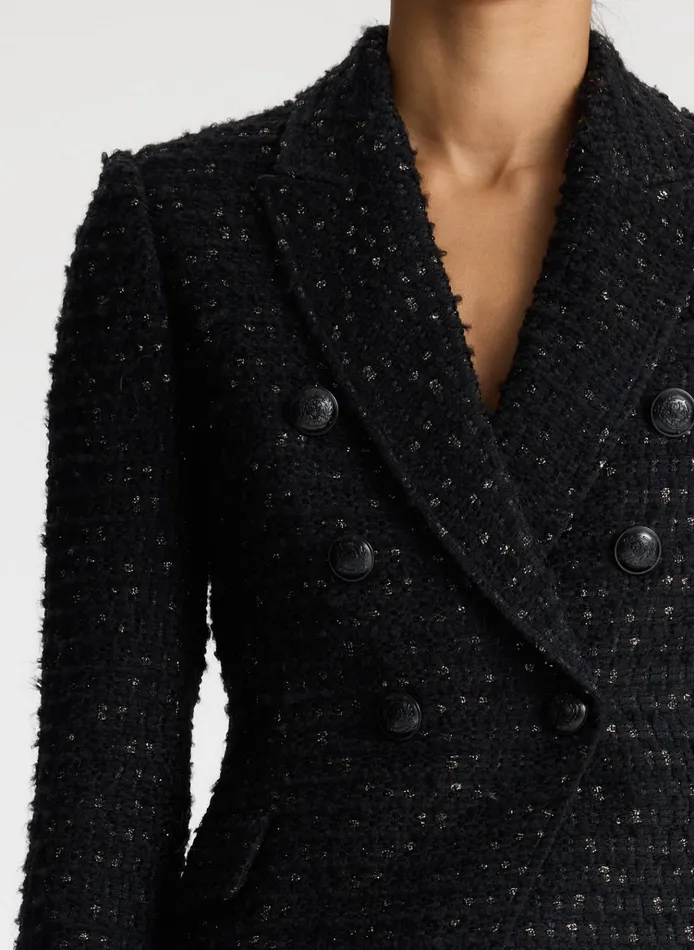 Women Suits ALC Chelsea Lurex Tweed Jacket Black