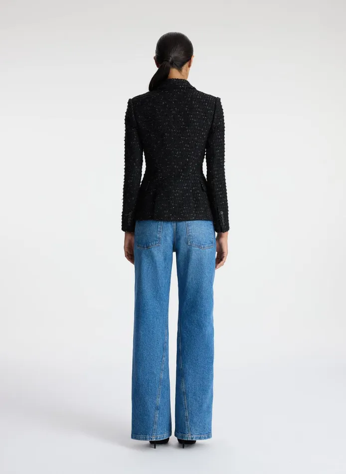 Women Suits ALC Chelsea Lurex Tweed Jacket Black