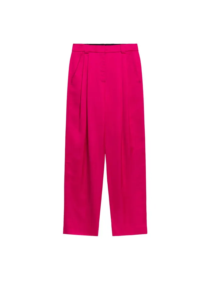 Women Suits ALC Fynn Structured Satin Pant Disco Pink