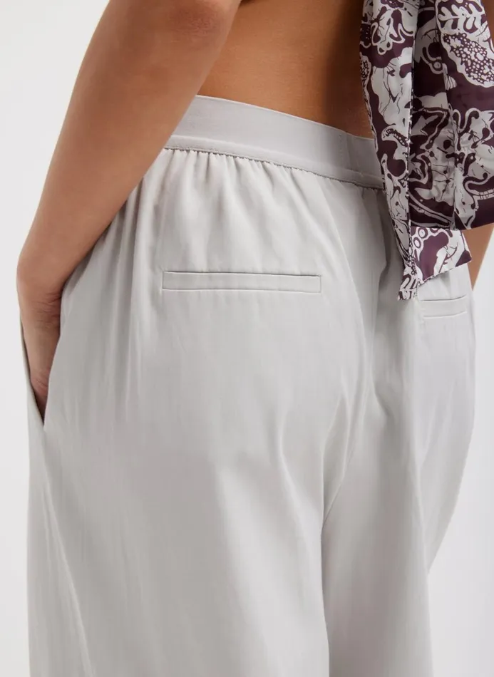 Women Suits Tibi Drapey Suiting Marit Pull On Pant Stone
