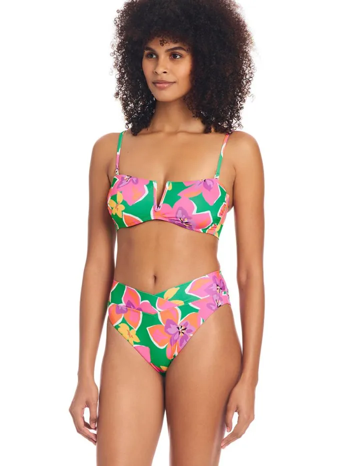 Women Super Bloom VWire Bandeau Bikini Top Multi Sanctuary Clothing Swim Tops