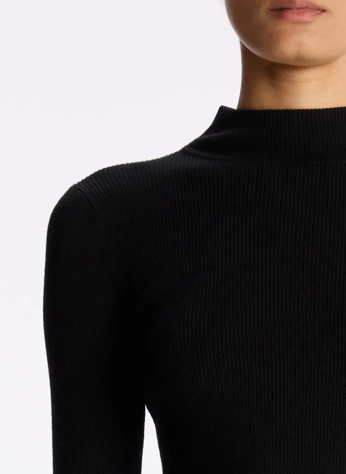 Women Sweaters ALC Devin Stretch Wool Sweater Black