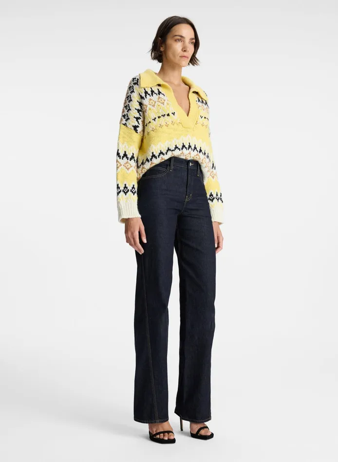 Women Sweaters ALC Landry Wool Fairisle Sweater Blonde Multi