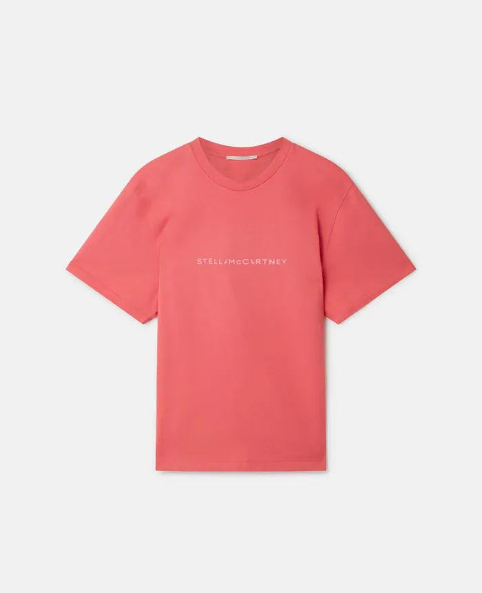 Women Sweatshirts And TShirts Stella McCartney Stella Iconics Logo Relaxed Fit TShirt Raspberry Women Sweatshirts And TShirts Stella McCartney Stella Iconics Logo Relaxed Fit TShirt Raspberry