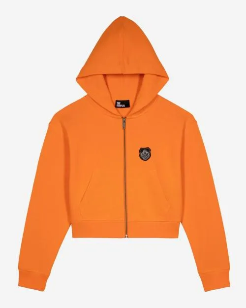 Women Sweatshirts The Kooples Orange Hooded Sweatshirt Orange
