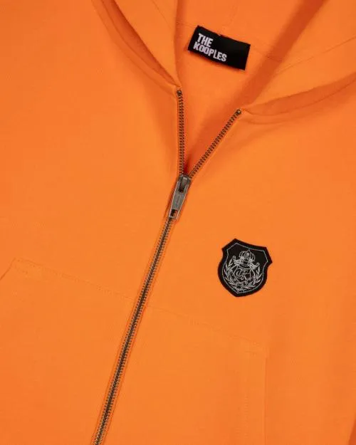 Women Sweatshirts The Kooples Orange Hooded Sweatshirt Orange