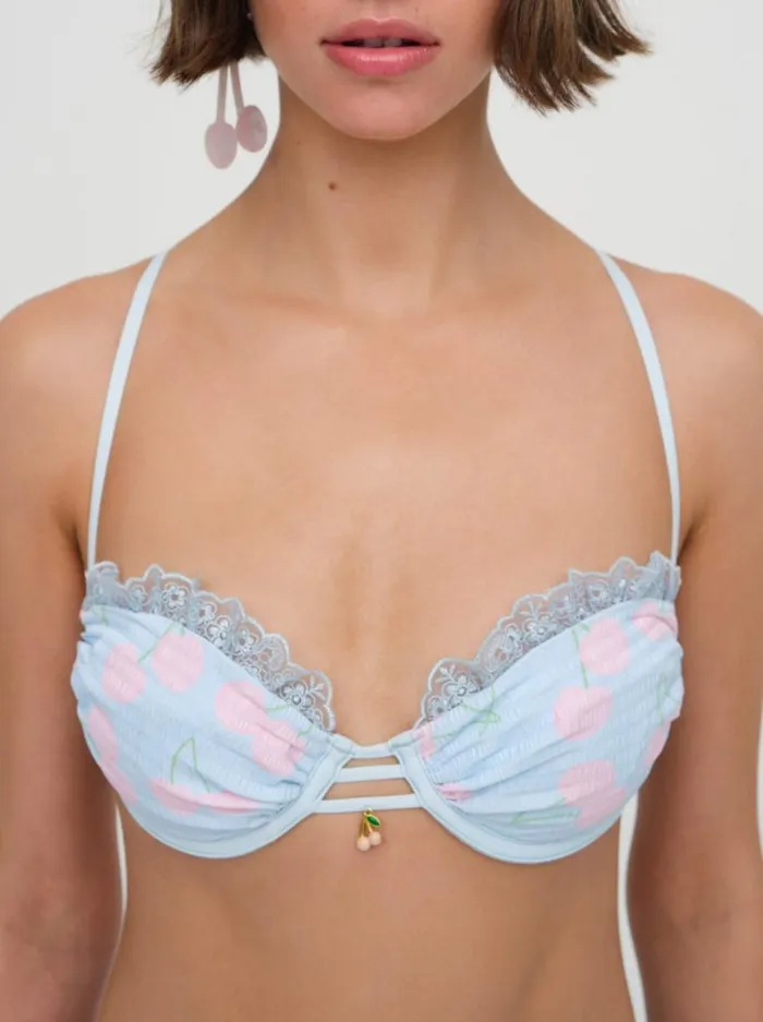 Women Swim For Love and Lemons Graceanne Underwire Bikini Top Blue
