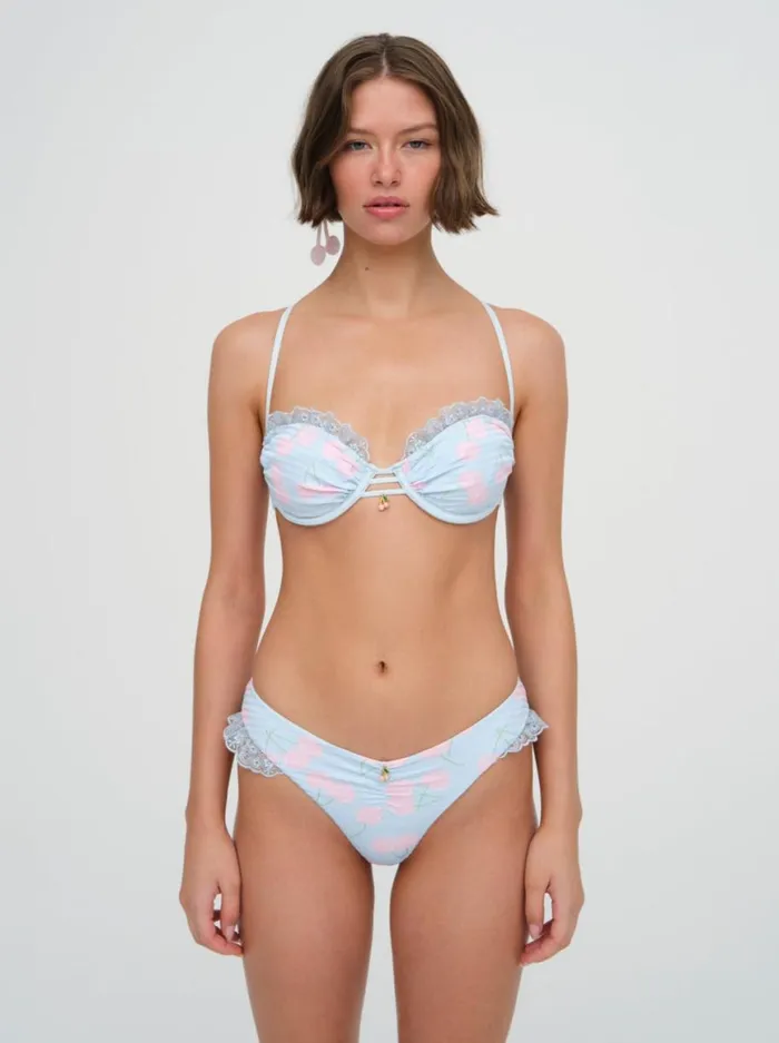 Women Swim For Love and Lemons Graceanne Underwire Bikini Top Blue Women Swim For Love and Lemons Graceanne Underwire Bikini Top Blue