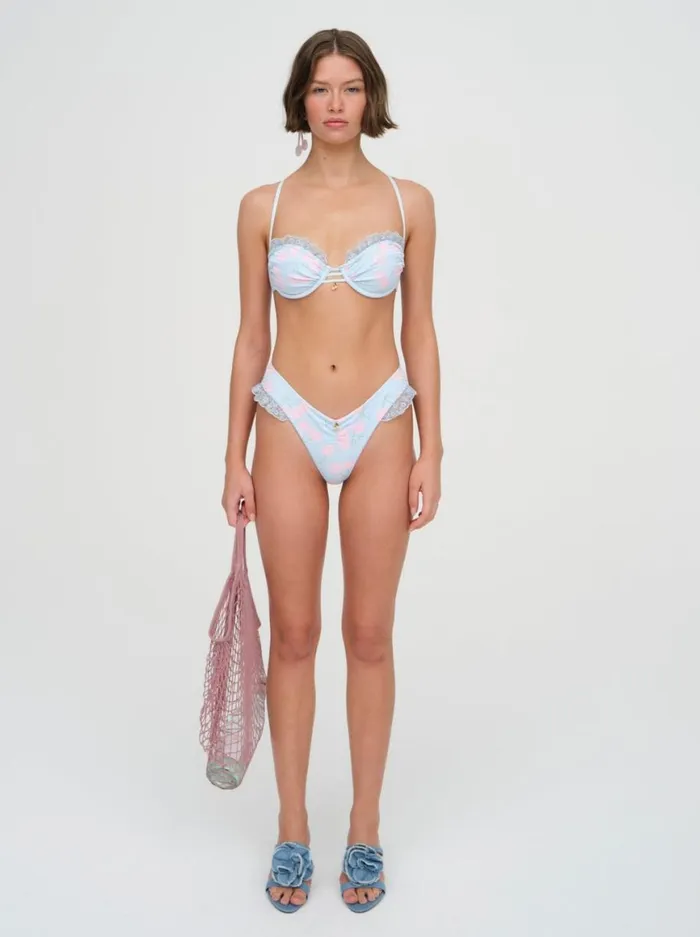 Women Swim For Love and Lemons Graceanne Underwire Bikini Top Blue Women Swim For Love and Lemons Graceanne Underwire Bikini Top Blue