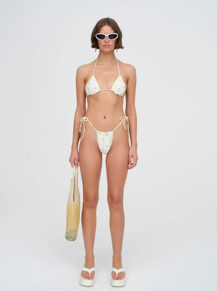 Women Swim For Love and Lemons Lisbet String Bikini Bottom White Women Swim For Love and Lemons Lisbet String Bikini Bottom White