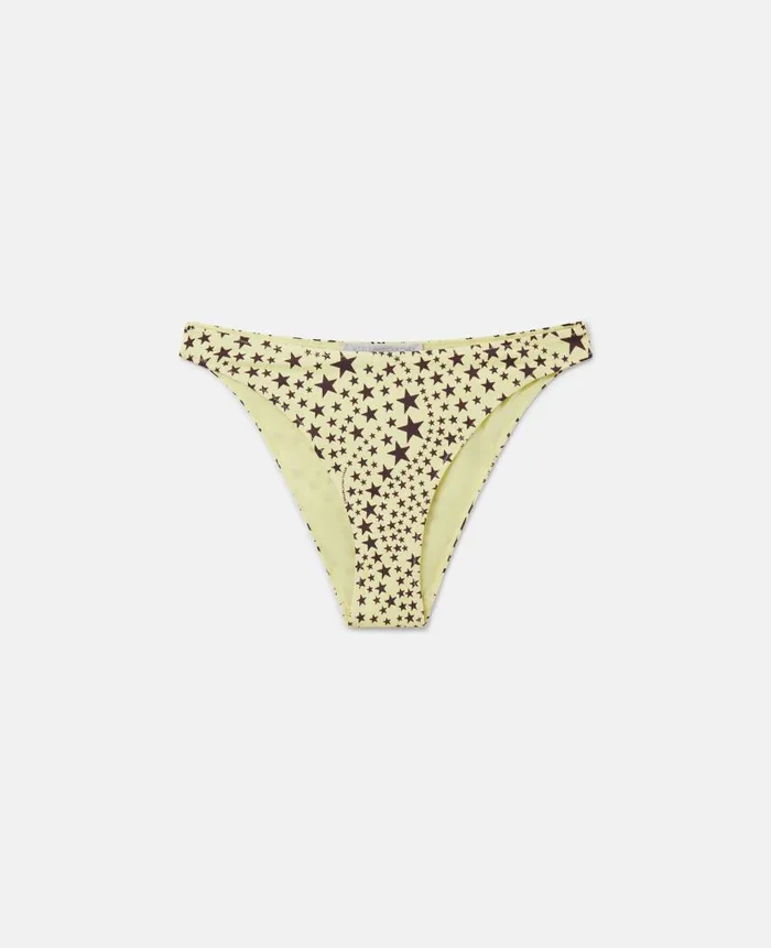 Women Swimwear Stella McCartney Star Print Mini Bikini Briefs Lemonburgundy