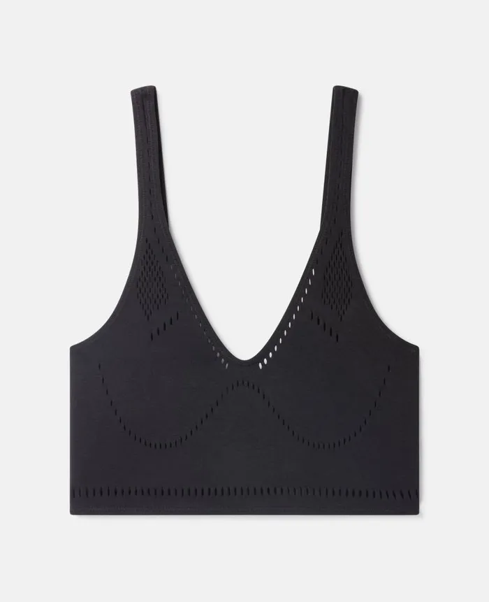 Women Swimwear Stella McCartney Stellawear Crop Top Bra Black