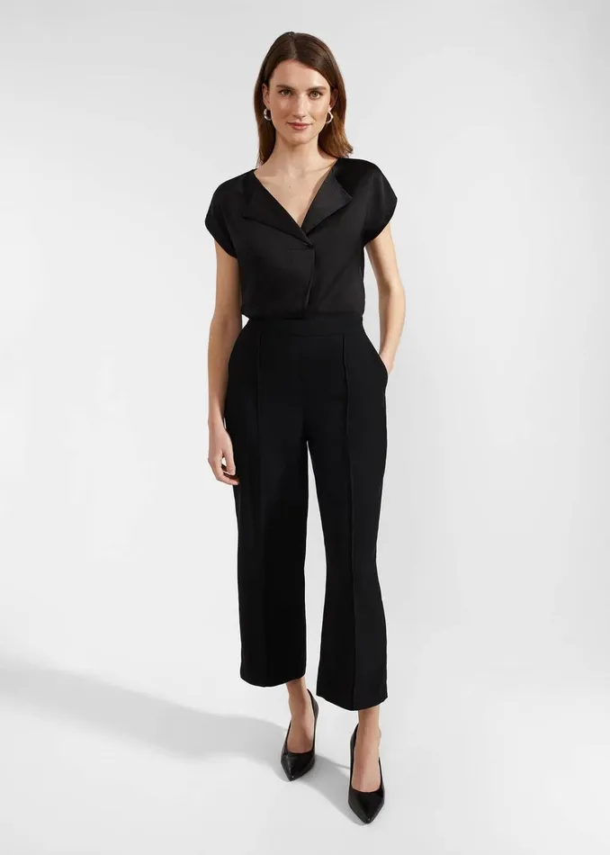Women Sylvie Satin Front Top Hobbs Black Hobbs Tops