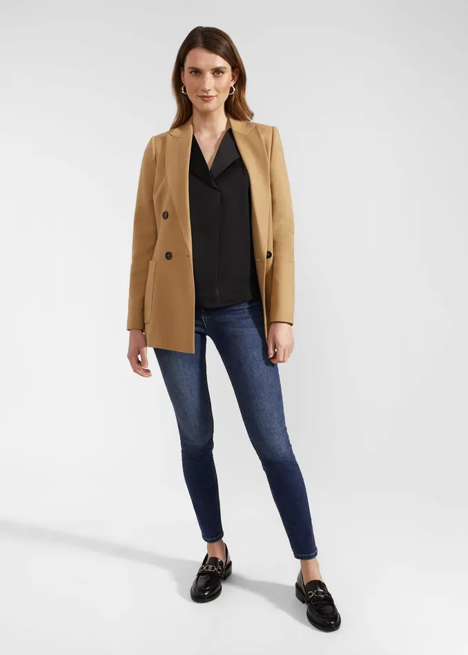 Women Sylvie Satin Front Top Hobbs Black Hobbs Tops