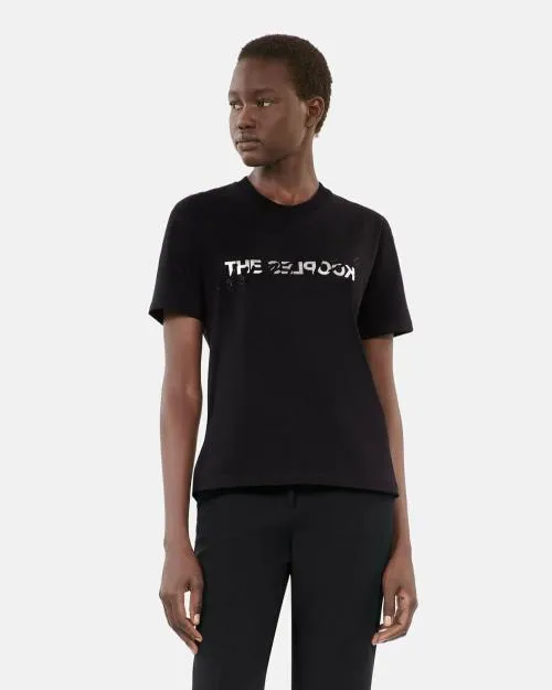 Women Tshirts The Kooples Black What Is Rhinestone TShirt Black