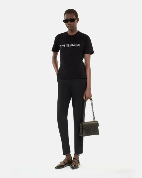 Women Tshirts The Kooples Black What Is Rhinestone TShirt Black