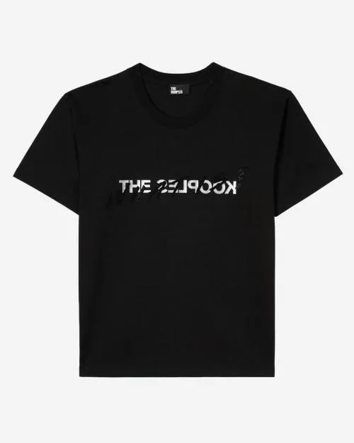 Women Tshirts The Kooples Black What Is Rhinestone TShirt Black