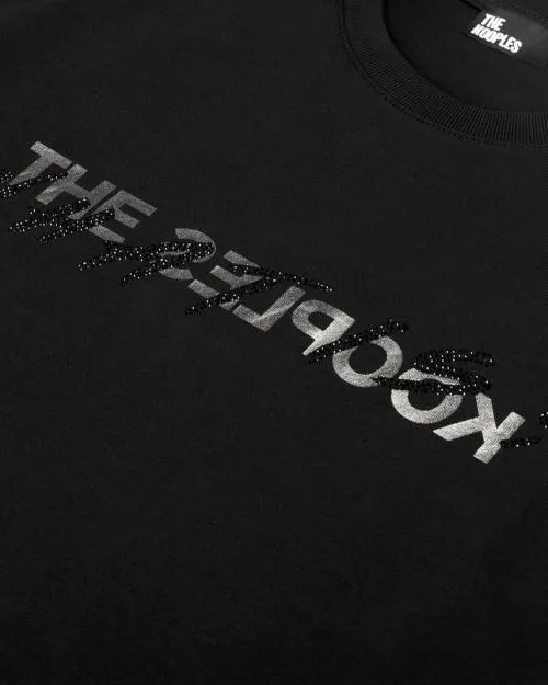 Women Tshirts The Kooples Black What Is Rhinestone TShirt Black