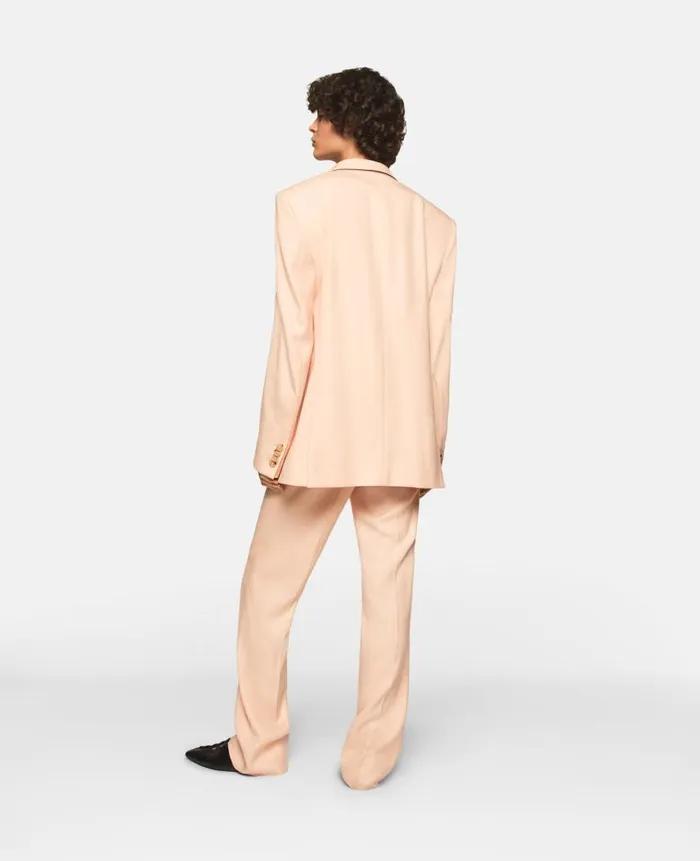 Women Tailoring Stella McCartney MidRise StraightLeg Trousers Peach Powder