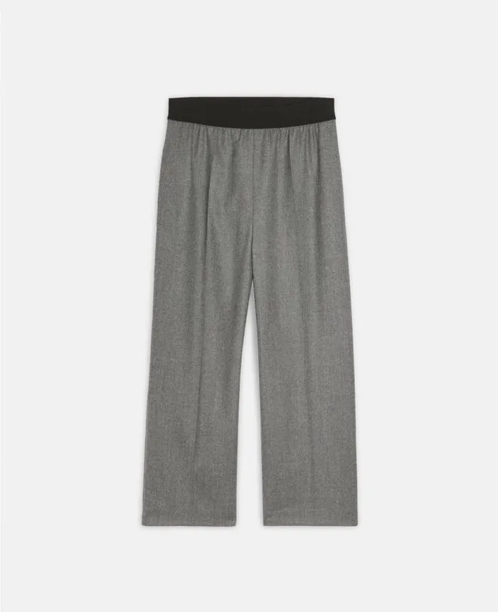 Women Tailoring Stella McCartney Tailored Wool Flannel Trousers Heather Grey