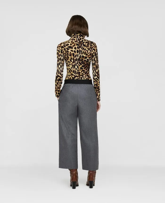 Women Tailoring Stella McCartney Tailored Wool Flannel Trousers Heather Grey
