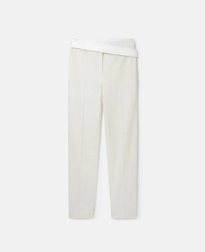 Women Tailoring Stella McCartney Twill Tailored Dinner Trousers Cream
