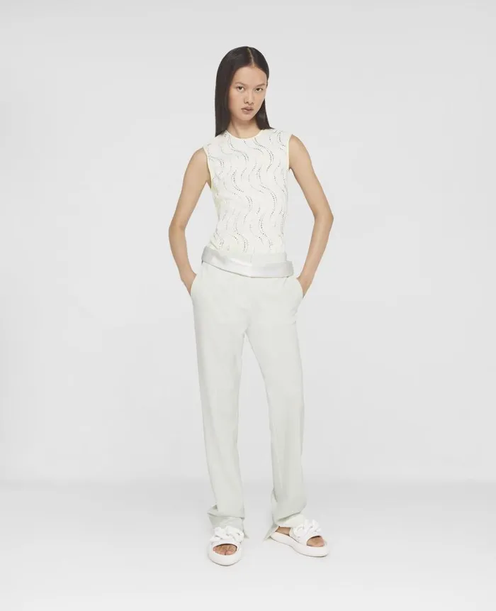 Women Tailoring Stella McCartney Twill Tailored Dinner Trousers Cream