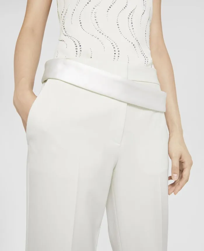 Women Tailoring Stella McCartney Twill Tailored Dinner Trousers Cream