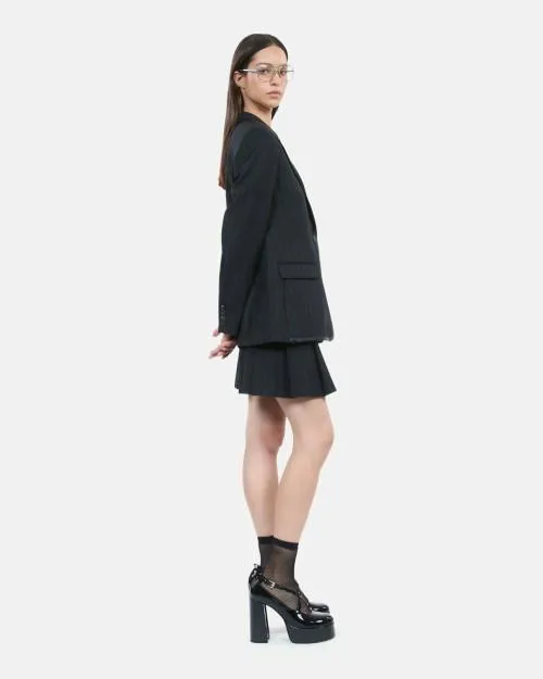 Women Tailoring The Kooples Black Striped WoolBlend Jacket Black