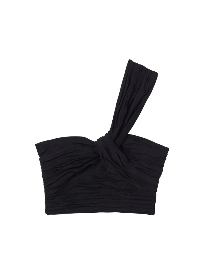Women Tees and Tanks ALC Apollo Linen Top Black
