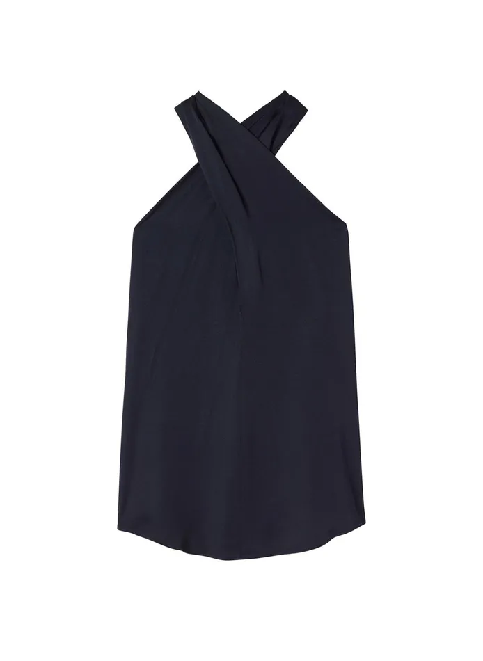 Women Tees and Tanks ALC Miranda Satin Top Dark Sapphire