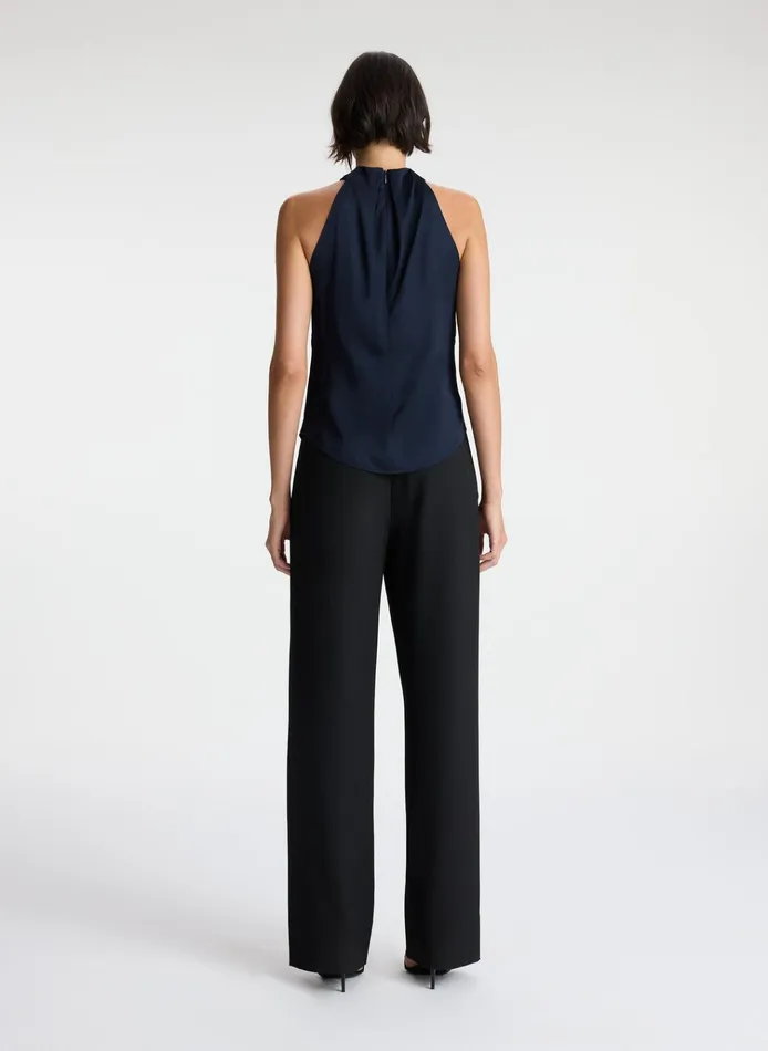 Women Tees and Tanks ALC Miranda Satin Top Dark Sapphire