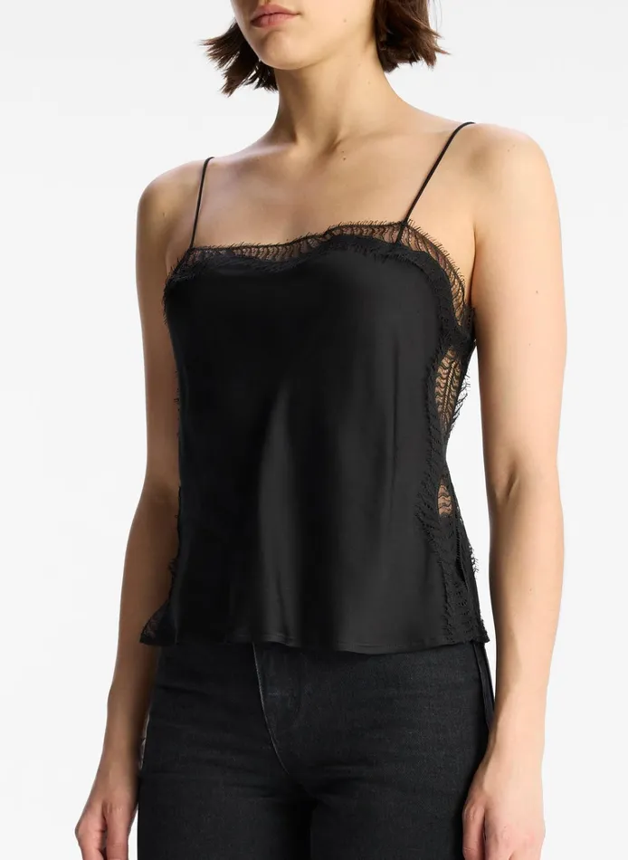 Women Tees and Tanks ALC Sandy Lace Camisole Top Blackblack