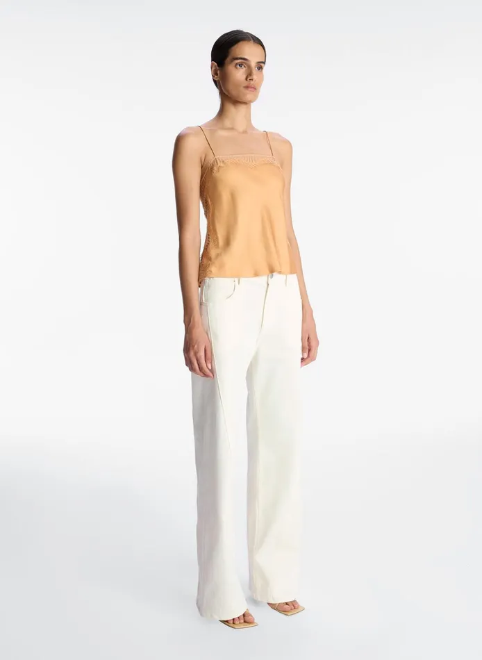Women Tees and Tanks ALC Sandy Lace Camisole Top Tawnytawny