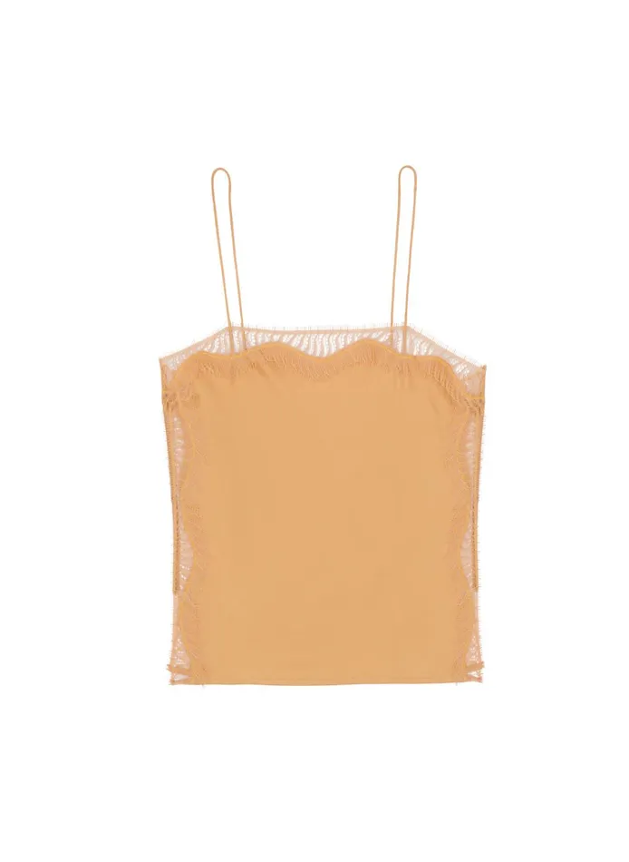 Women Tees and Tanks ALC Sandy Lace Camisole Top Tawnytawny