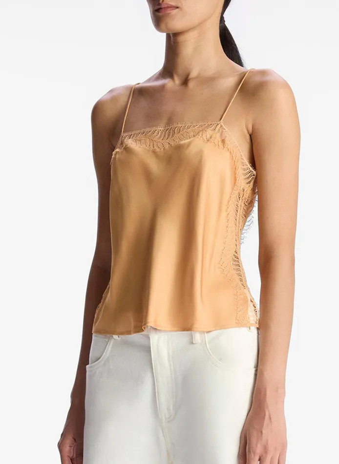 Women Tees and Tanks ALC Sandy Lace Camisole Top Tawnytawny