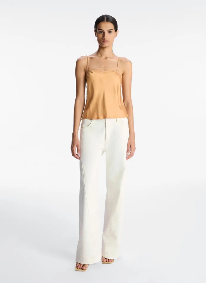 Women Tees and Tanks ALC Sandy Lace Camisole Top Tawnytawny