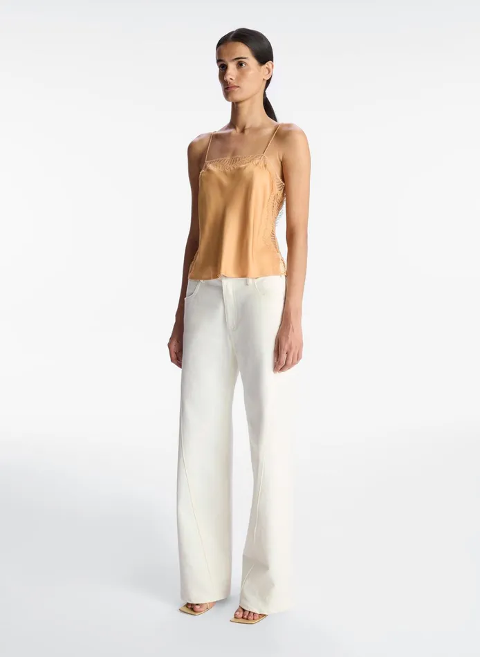 Women Tees and Tanks ALC Sandy Lace Camisole Top Tawnytawny