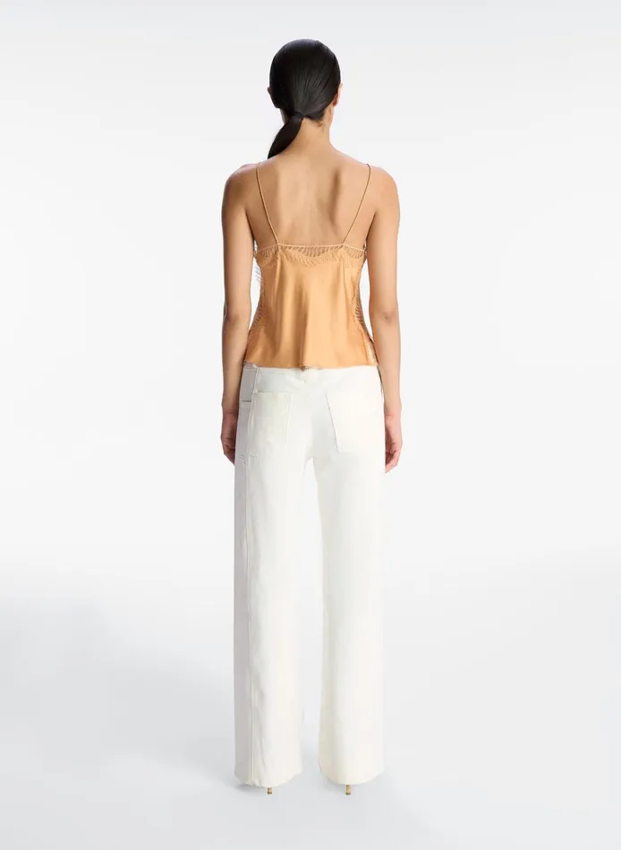 Women Tees and Tanks ALC Sandy Lace Camisole Top Tawnytawny