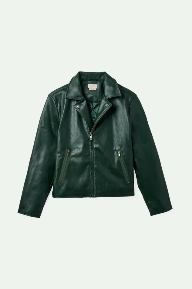Women The Moto Vegan Leather Jacket Pine Needle Brixton Jackets