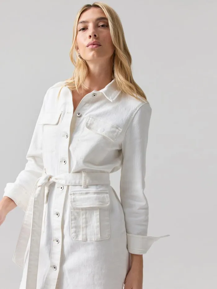 Women Tie Waist Denim Dress Chalk Sanctuary Clothing Denim Women Tie Waist Denim Dress Chalk Sanctuary Clothing Denim