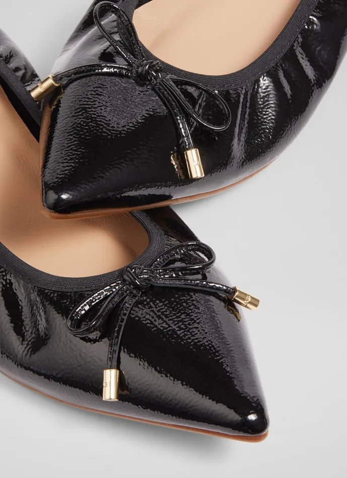 Women Tilly Black Pointed Ballerina Flat Black LKBennett Flats Women Tilly Black Pointed Ballerina Flat Black LKBennett Flats