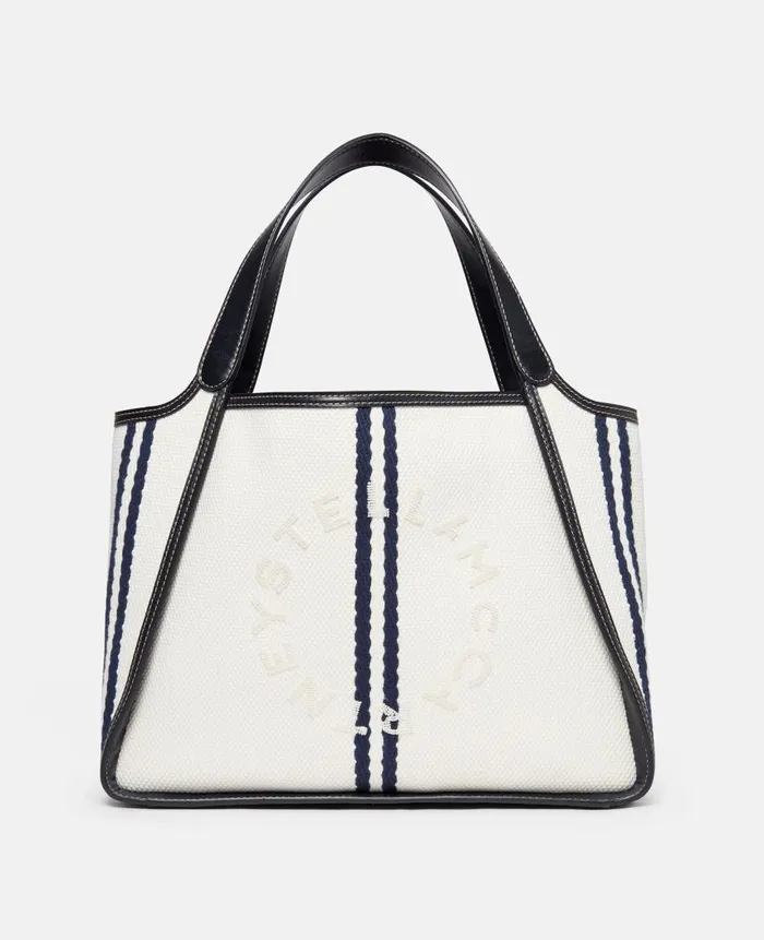 Women TopHandle Bags Stella McCartney Logo Ryder Tote Bag Ivorymarine