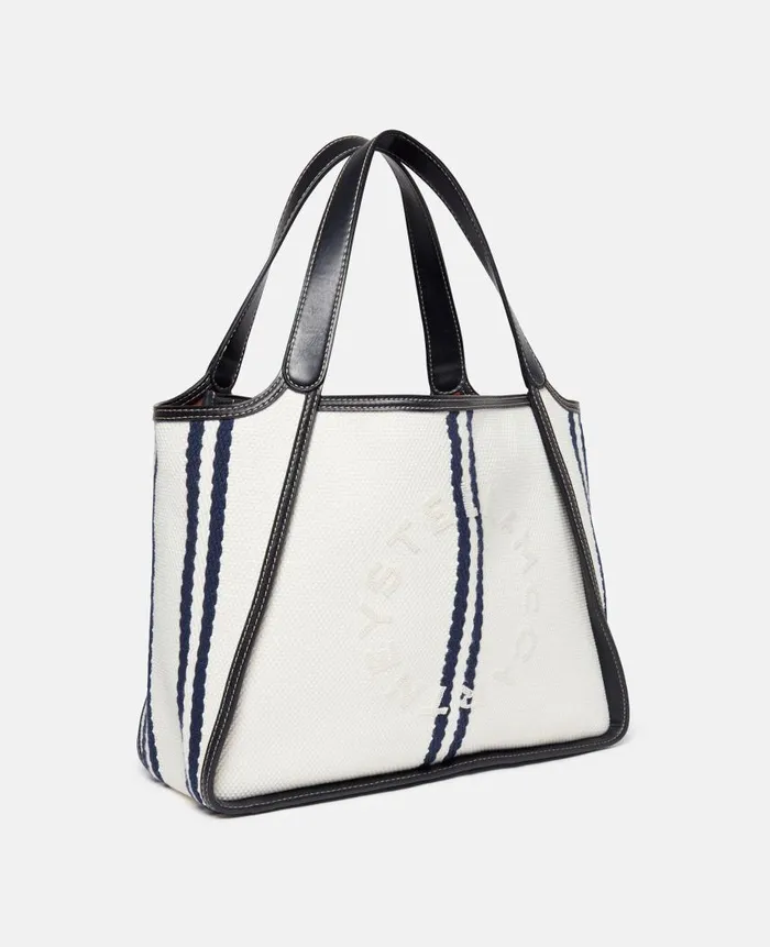 Women TopHandle Bags Stella McCartney Logo Ryder Tote Bag Ivorymarine Women TopHandle Bags Stella McCartney Logo Ryder Tote Bag Ivorymarine