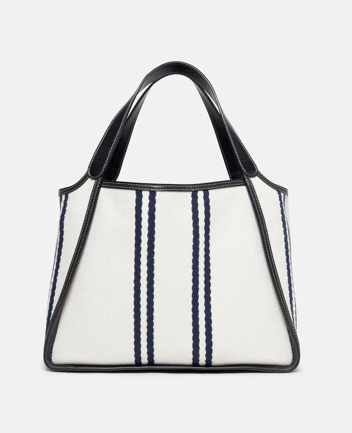 Women TopHandle Bags Stella McCartney Logo Ryder Tote Bag Ivorymarine Women TopHandle Bags Stella McCartney Logo Ryder Tote Bag Ivorymarine
